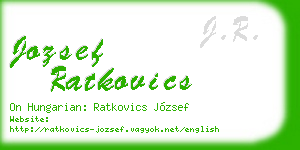 jozsef ratkovics business card
